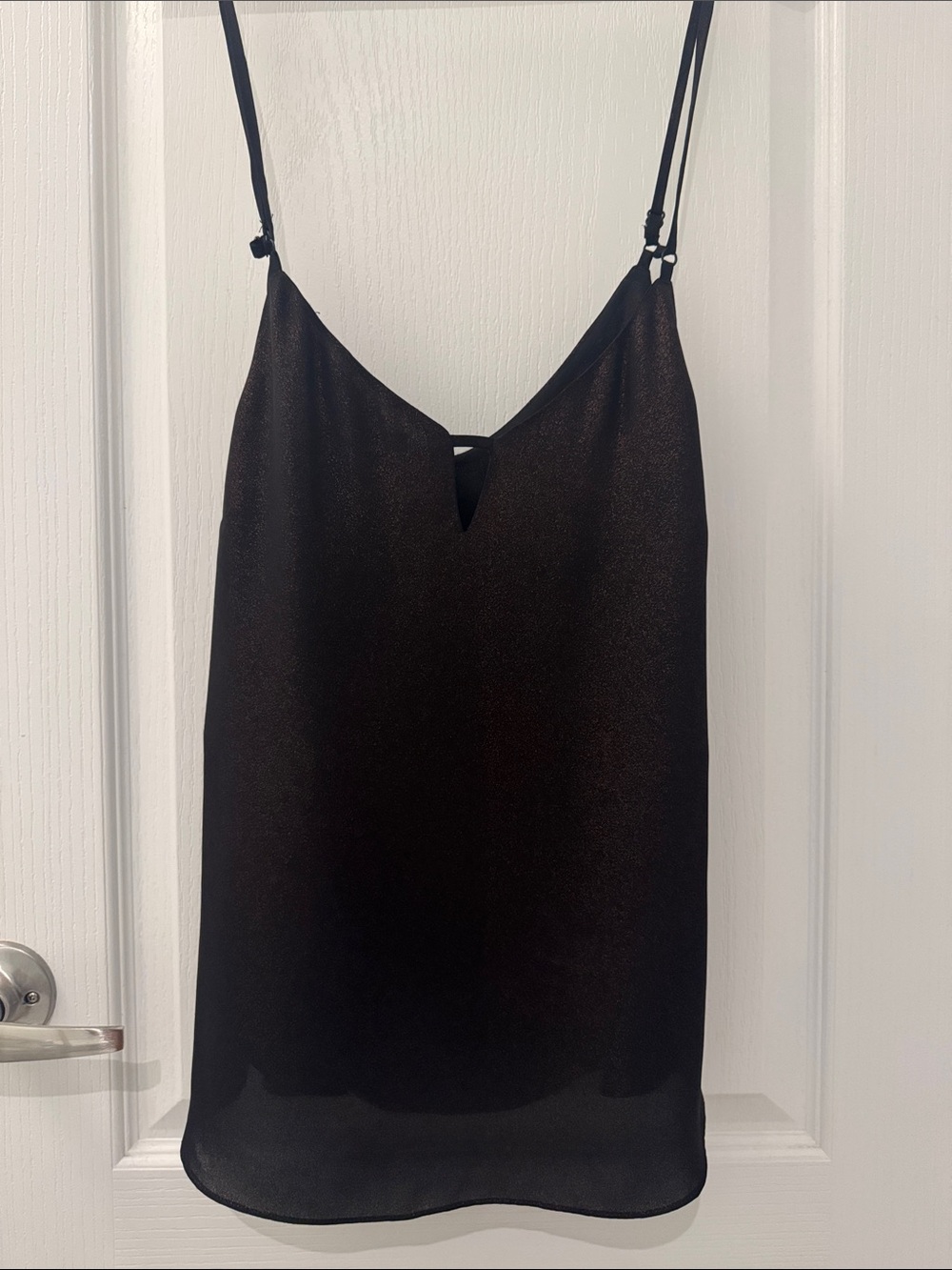 Dynamite Black Bronze V-Notch Satin Cami